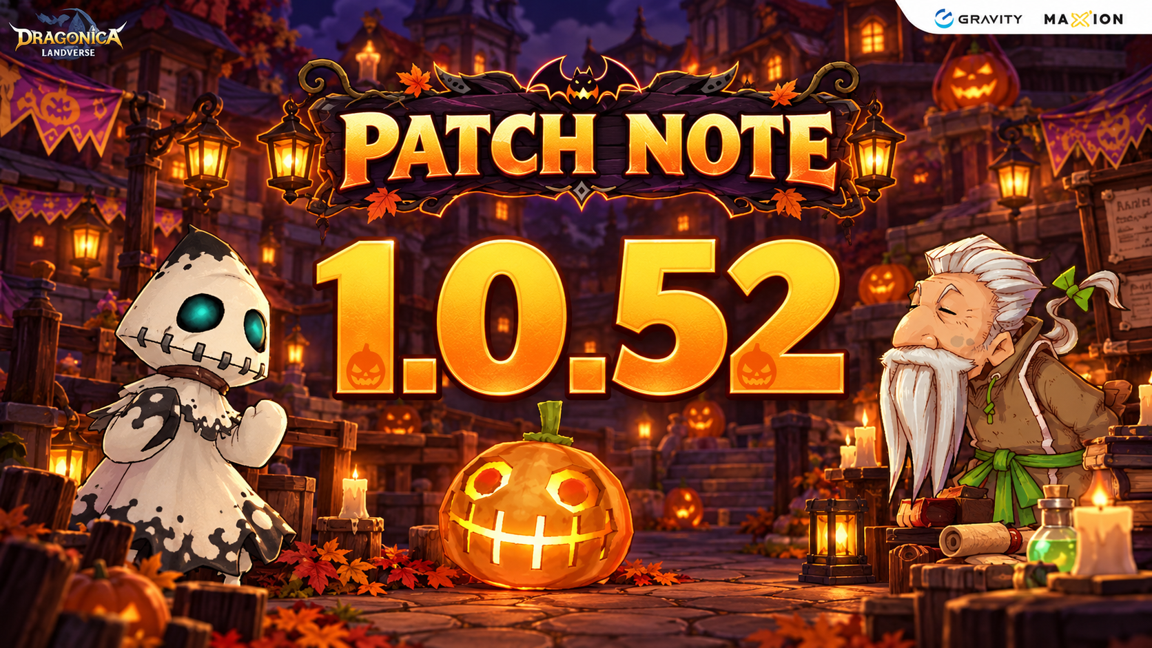 PATCH UPDATE 1.0.52 : Jack’O Attack Hunting! กำจัด Raid Boss ประจำซีซั่นฮาโลวีน, Battle Pass Season 1 มาแล้ว!